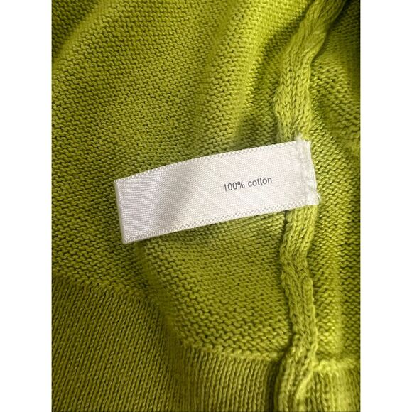 Fashion Bug Lime Green Long Sleeve Knit Top Plus Size 2X Ruffle V-Neck Cotton - Picture 10 of 14